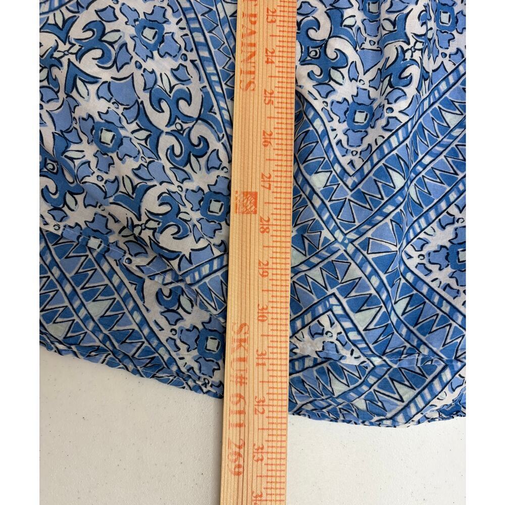 Vineyard Vines Cay Scarf Print Pintuck Dress Sz S Fringe Coastal Beach Resort - Picture 11 of 11